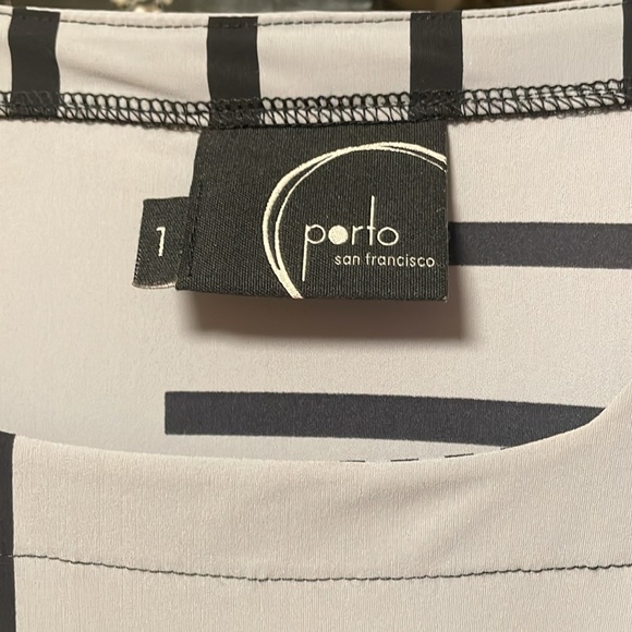 Geometric Black and Gray Dress - Picture 2 of 2